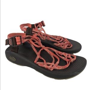 Chaco Sandals ZX3 Classic Coral Triple Strap Slingback Hiking Womens 8